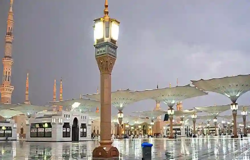 المدينة المنورة تحت الأمطار