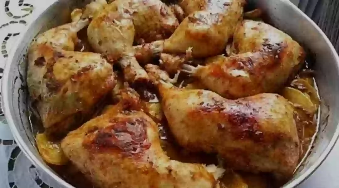 الدجاج بالبصل